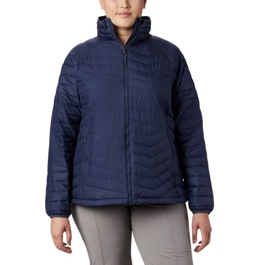 Columbia Powder Lite Jakke Dame Marineblå | Plus Size 23789F